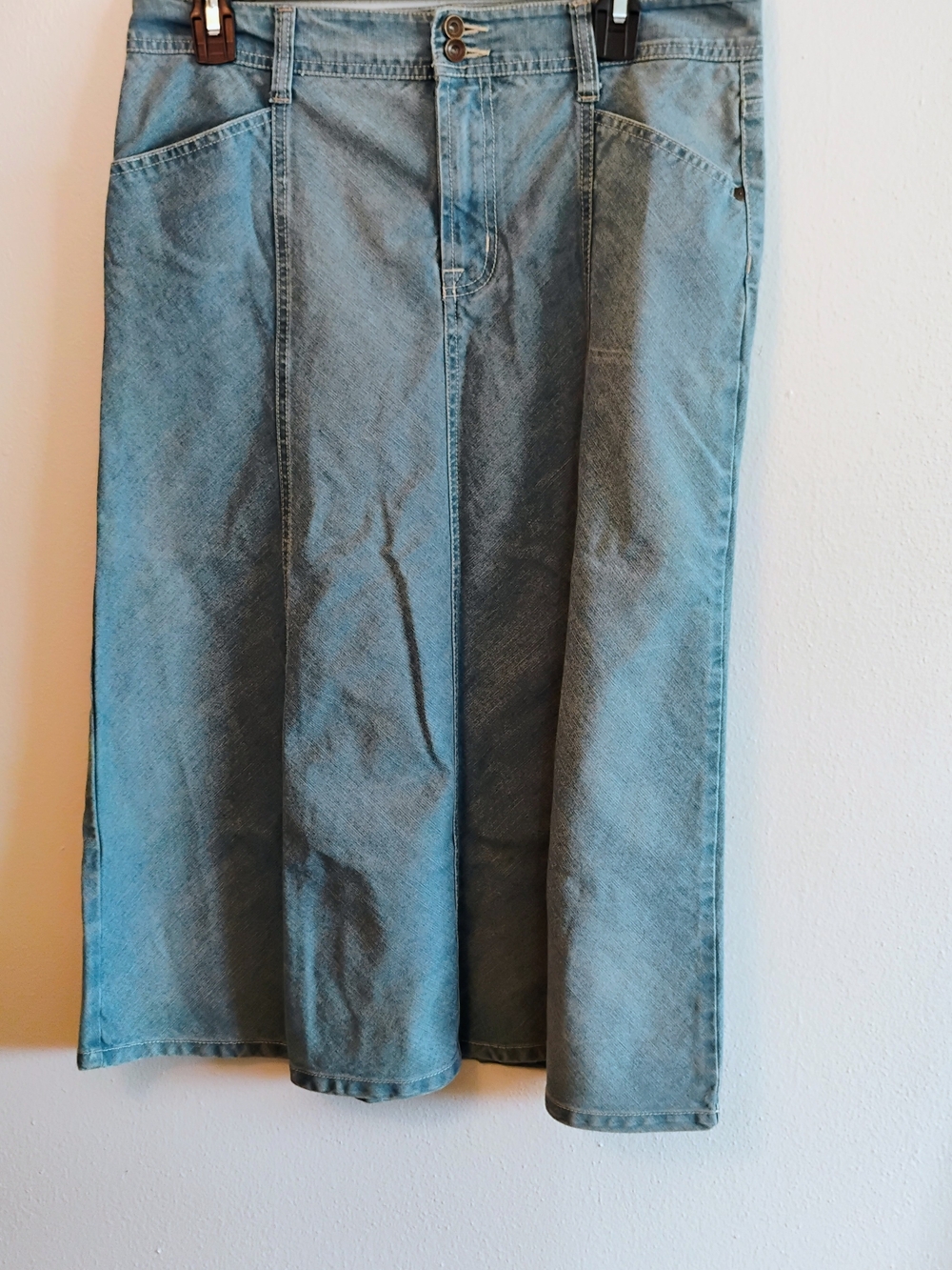Code Bleu Light Blue Denim Skirt